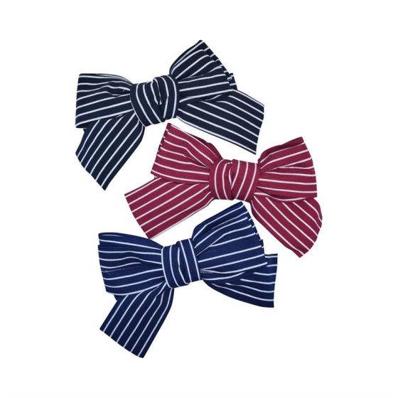Striped Bow Concord Clips (70p Each)