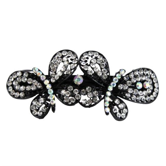 Diamante Double Butterfly French Clip (£1.20 Each)