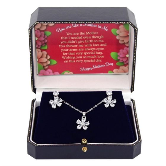Mother's Day Flower Pendant & Drop Earring Set Gift Offer (£2.85 Each)