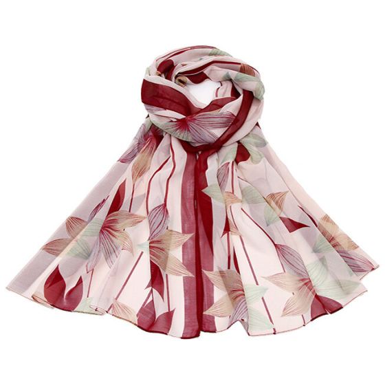 Winter Floral Chiffon Scarves (£1.45 Each)