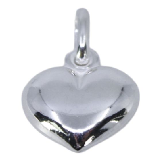 Rhodium Heart Charm main image 1