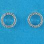 Silver Clear CZ Circle Stud Earrings (£4.80 Each)