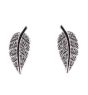 Silver Clear CZ Leaf Stud Earrings (£4.10 Each)
