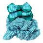Back To School Gingham Bow On Ponio And Scrunchie Set (£0.75 Set )