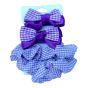 Back To School Gingham Bow On Ponio And Scrunchie Set (£0.75 Set )