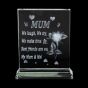 Glass Plaque With Sentimental Message