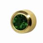 Bezel set birthstone - May (Emerald)