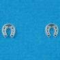 Silver Lucky Horse Shoe Stud Earrings (£2.20 Each)