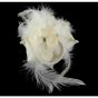 Cream Hair Flower Elastics (50p Each)