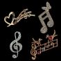 Musical Notes Scarf & Brooch Offer (£2.64 Each)