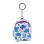 Back pack shape, dinosaur design coin purses with a metal keyring