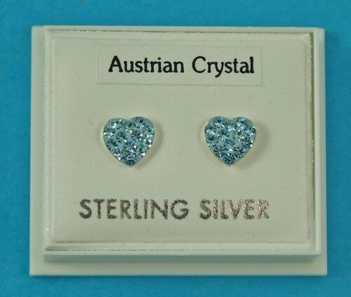 Austrian Crystal Heart Studs (£3.50 each)