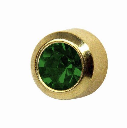 Bezel set birthstone - May (Emerald)