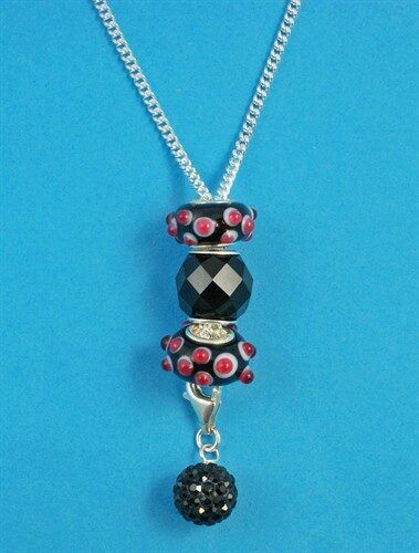 Sterling Silver Bead & Charm Necklace