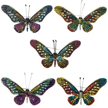 Venetti Diamante Butterfly Brooch