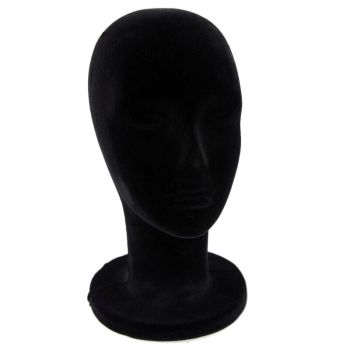 Black Polystyrene &amp; Velvet Display Head (£4.50 Each)