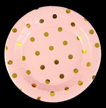 Polka-Dot Dinner Paper Plates (£1 Per Pack)
