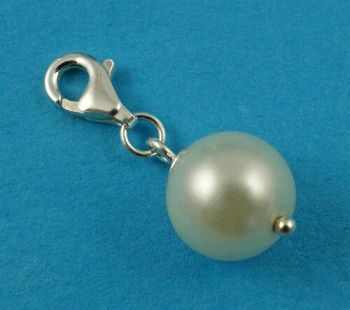 Silver & Pearl-Style Clip-On Charm (£2.50 each)