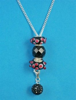 Sterling Silver Bead & Charm Necklace