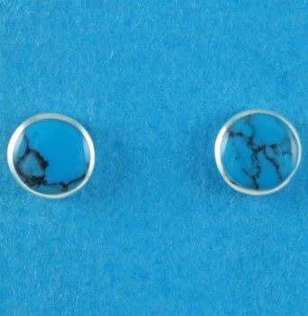 Silver Turquoise Stud Earrings (£3.90 Each)
