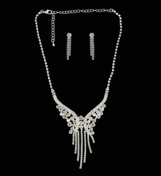 Venetti Diamante Necklace & Drop Earrings Set (£2.95 Each)