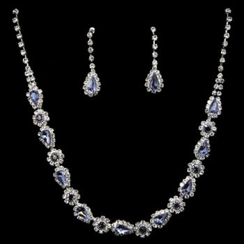 Venetti Flower Diamante Necklace & Drop Earrings Set (£2.95 Each)