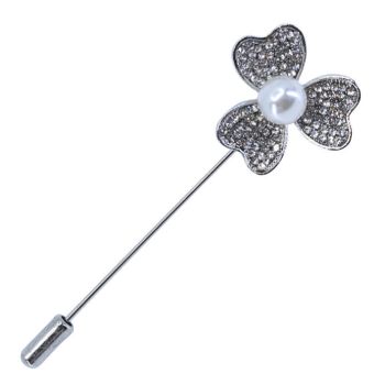 Diamante Clover Hat Pin (£1.05 Each)
