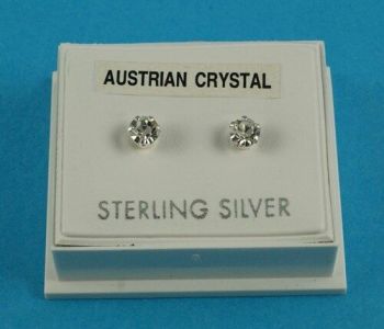 4mm Austrian Crystal Clear Studs