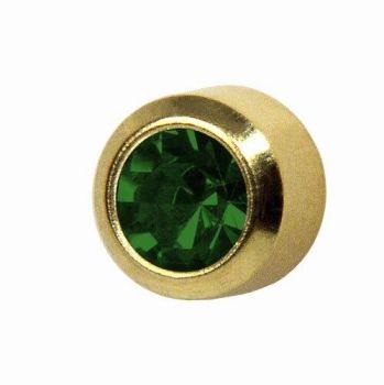 Mini Bezel set birthstone - May (Emerald)