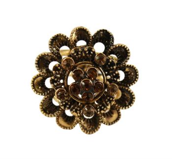 Antique Gold Flower Scarf Ring  (approx.55p Each)