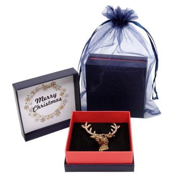 Diamante Reindeer Brooch Gift Offer (£2.65 Each)