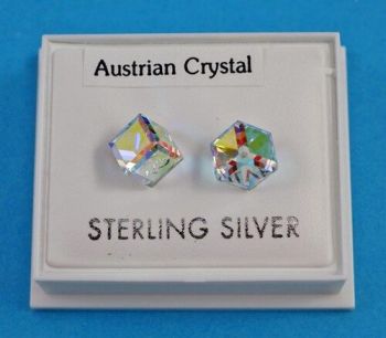 Austrian Crystal Cube Studs (£4.80 each)