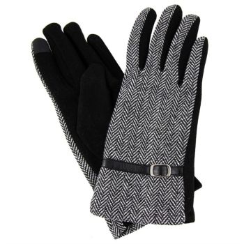 Ladies Touch Screen Herringbone Winter Gloves (£2.40 Per Pair)