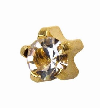 Star birthstone - April (crystal) Stud Earrings