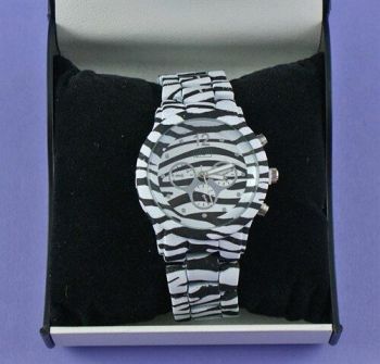 Eton Zebra Print Bracelet Watch