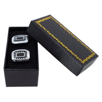 Black Leatherette Cufflink Box (£0.35 per box)