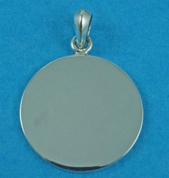 Silver Plain Round Pendant