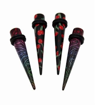 Assorted Red Cherry & Animal Print Tapers (8mm x 50mm)