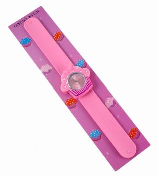 Girls Cupcake Silicon Snap Watch (£1.50 Each)
