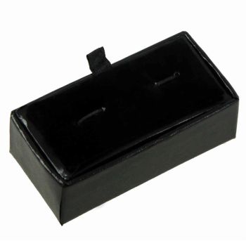 Black Leatherette Cufflink Box 