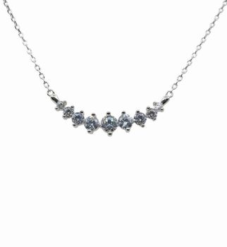 Silver Clear CZ Necklace  (£6.60 Each)