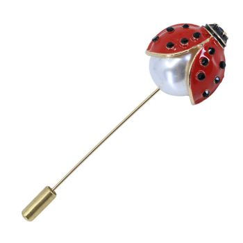 Ladybird Pearl Hat Pins (£1.05 Each)