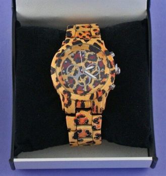 Eton Tiger Print Bracelet Watch