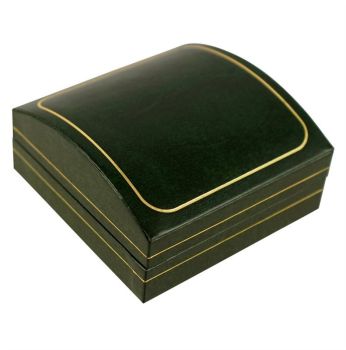 Green Leatherette Elsinore Clip-Earring Box (£1.25 Each)