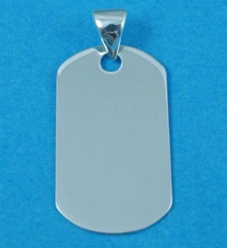 Silver Plain Dog Tag Pendant (£3.50 Each)