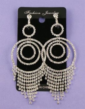Diamante Drop Earrings (£3.60 Each)