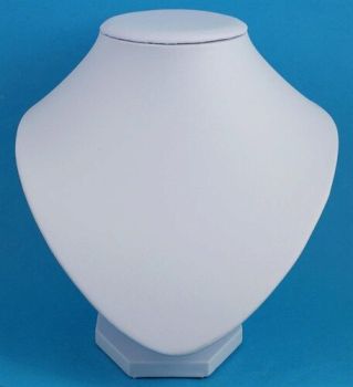 White Leatherette Bust