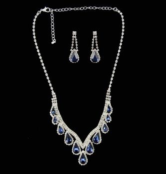 Venetti Diamante Tear Drop Necklace & Drop Earrings Set (£2.95 Each)