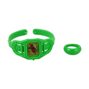 Kids Assorted Neon Watch Bangle & Ring Set (Approx 6p Each)