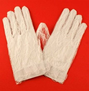 Ladies Short Lace Evening Gloves (£1.25 per pair)